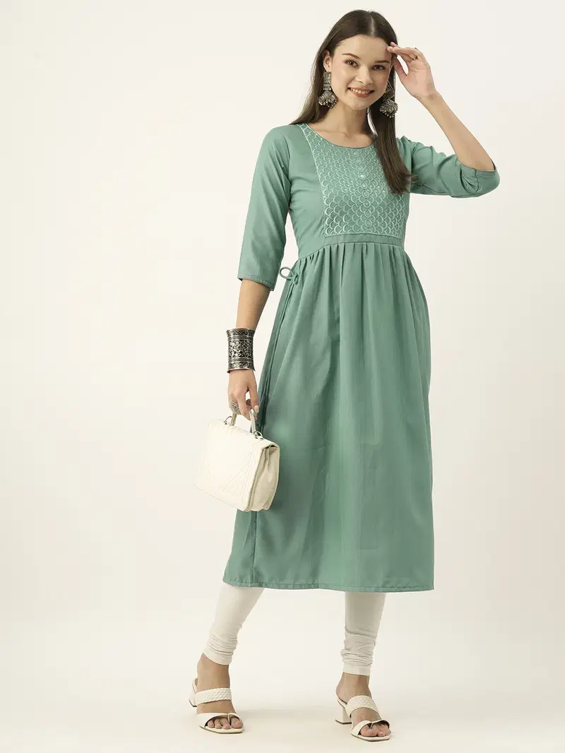 Aarvi Stylish Flare Magic Cotton Kurti Wholesalers In Delhi