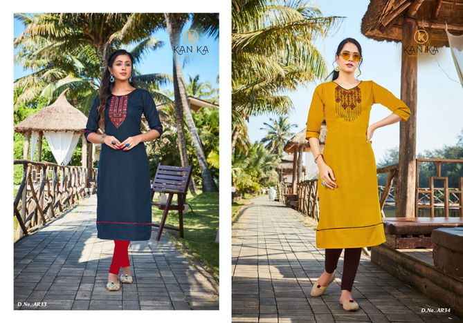 Kanika Anuroop Vol 4 Latest Designer Casual Wear Embroidery Work Ruby Silk Kurti Collection