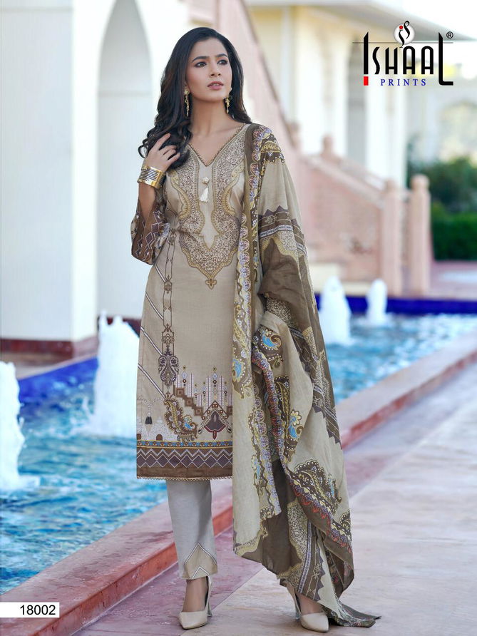 Ishaal Gulmohar 18 Latest Fancy Designer Pure Lawn Karachi Dress Material Collection
