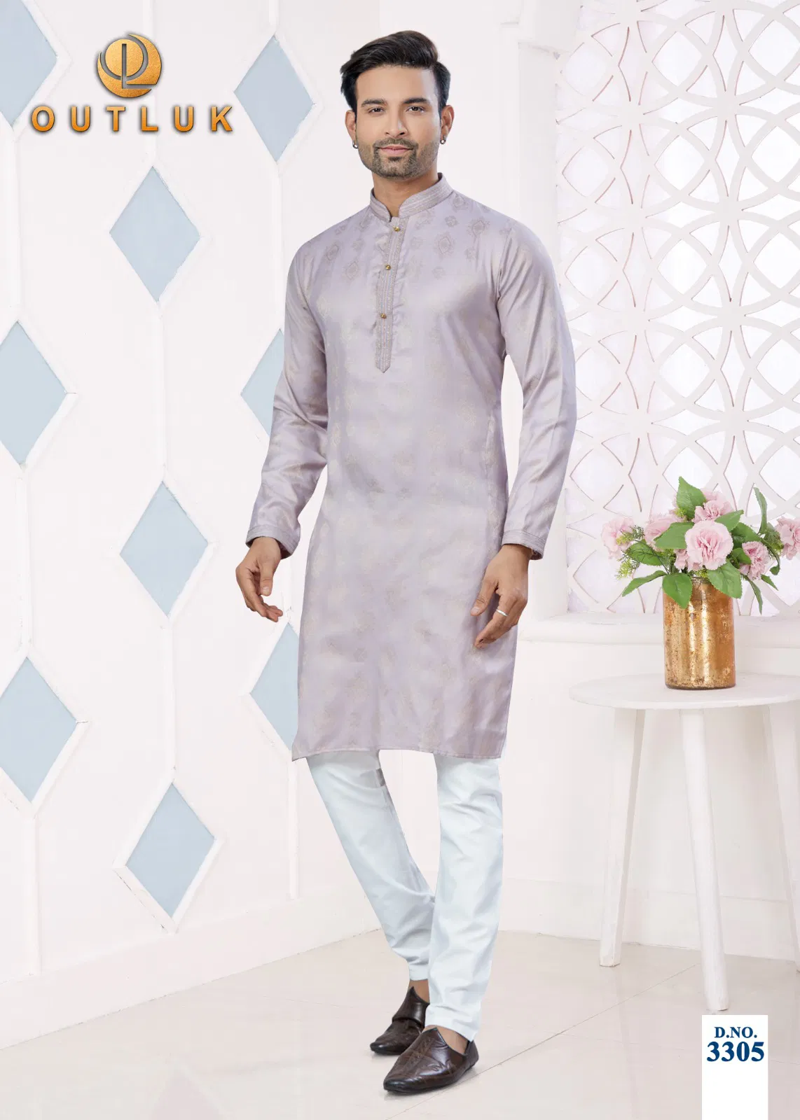 Outluk Wedding Collection Vol 33 Jaquard Mens Wholesale Kurta Pajama Manufacturers