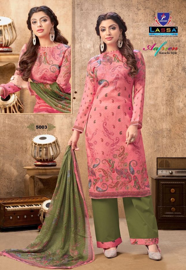 Arihant Lassa Aafreen 5 Casual Wear Karachi Cotton Dress Material