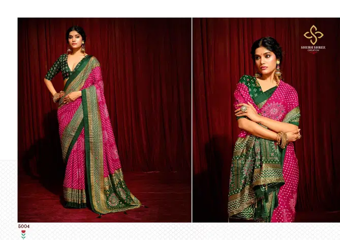 Crush 5 By Shubh Shree Tusser Silk Sarees Wholesale Market In Surat