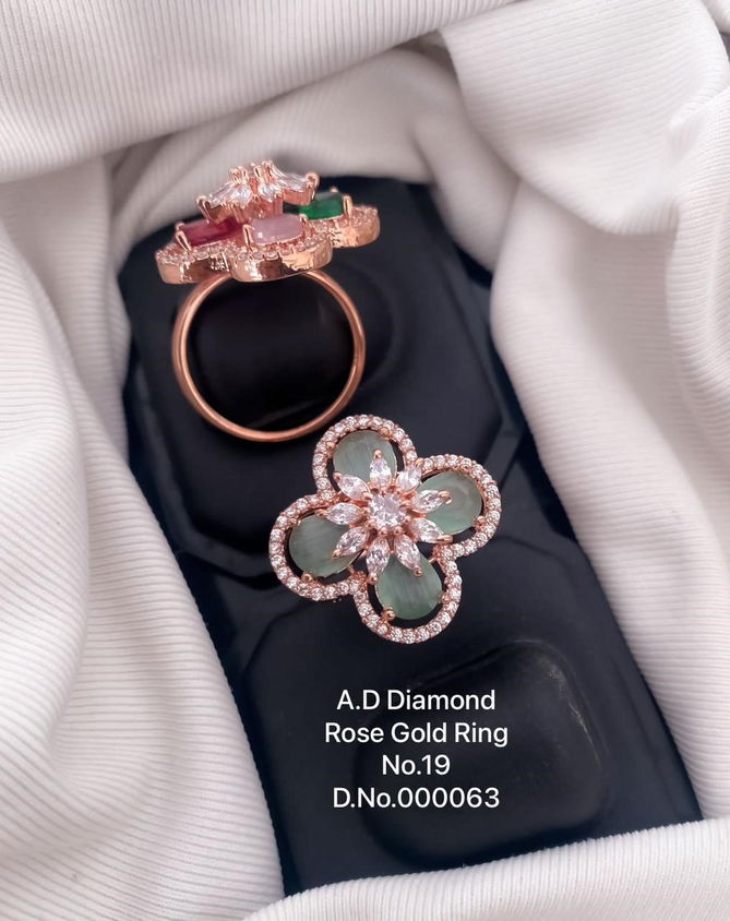 AD Rose Gold Ring  Exporters in India