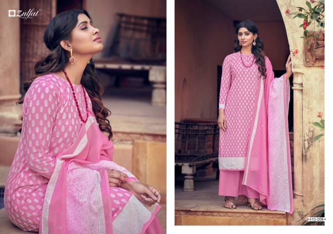 Zulfat Spring Heavy Festive Wear Cotton with Exclusive Prints Designer Dress Material Collection