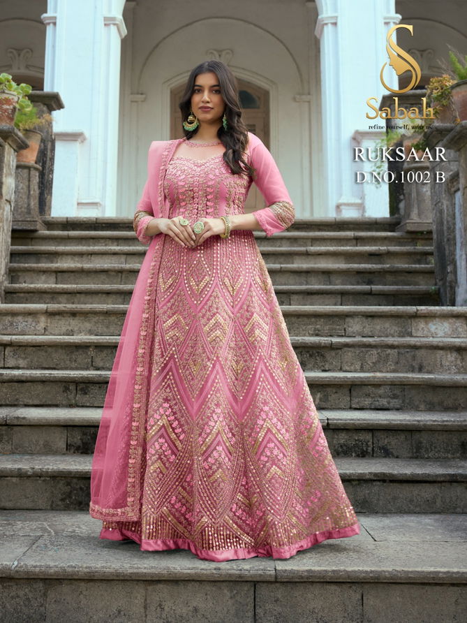 Ruksaar By Fk Heavy Butterfly Net Wedding Salwar Suits Exporters in India