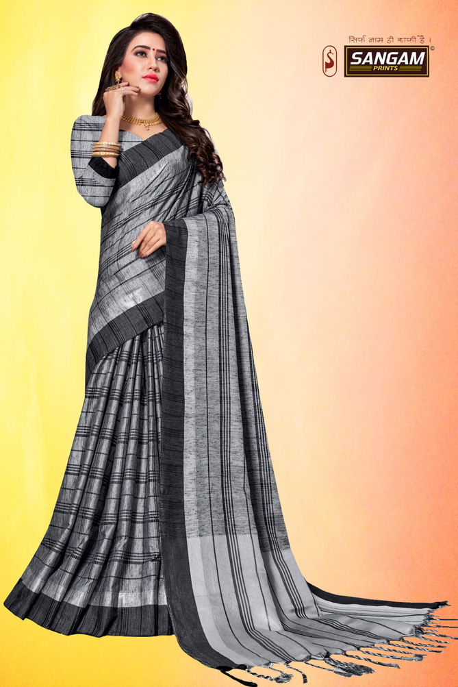 Sangam Red Carpet 3 Latest Fancy Designer Casual Wear Cotton Linen Sarees Collection
