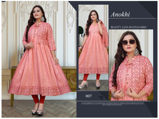 Akhand Jyot Anokhi New Ethnic Wear Rayon Printed Designer Kurti Collection