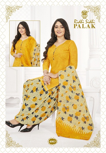 Riddhi Siddhi Palak 4 Latest Fancy Designer Casual Wear Cotton Printed Readymade Salwar Suit Collection
