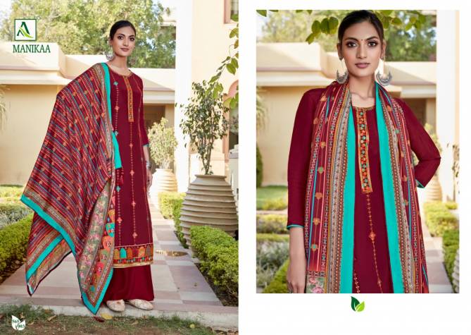Alok Manikaa  Designer Casual Wear Pure Viscose With Designer Embroidery Dress Material Collection
