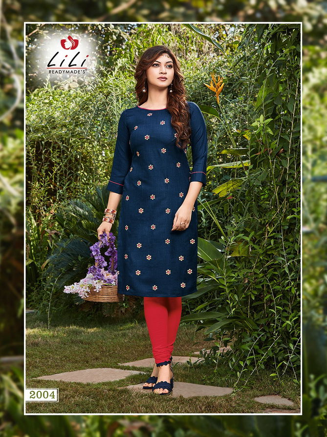 Lili Ayesha Latest Designer Casual Wear Slab Cotton Kurtis Collection
