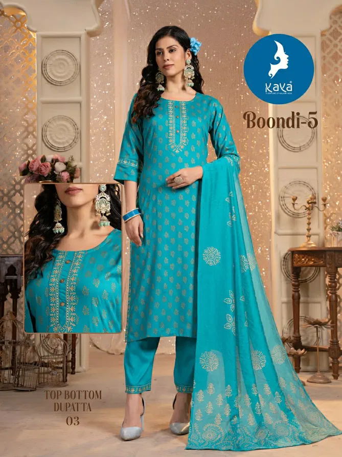 Boondi 5 By Kaya Straight Cut Rayon Printed Kurti With Bottom Dupatta Orders In India