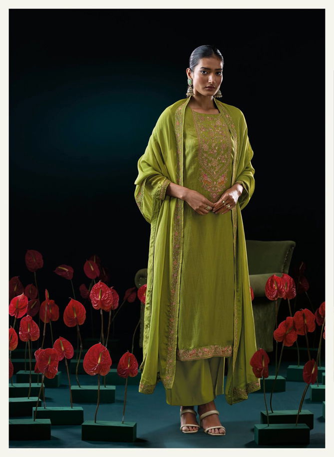 Ferisha By Ganga Bemberg Silk Designer Dress Material Exporters In India