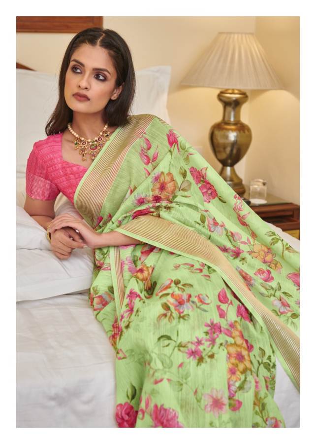 Shangrila Jaipuri Linen Vol 4 Latest Designer Printed Linen Cotton Casual Wear Saree Collection 