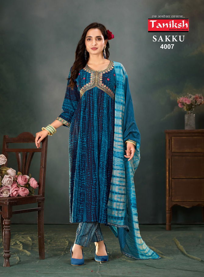 Sakku Vol 4 By Tanishk Alia Cut 4001 To 4006 Series Kurti With Bottom Dupatta Suppliers in India