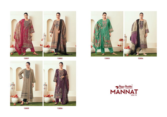 Mannat Vol 13 By Shree Shalika Printed Lawn Cotton Dress Material Orders In India