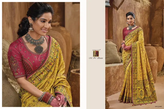 Kachhi Work Vol 4 By MN Banarasi Silk Saree Wholesale Price In Surat