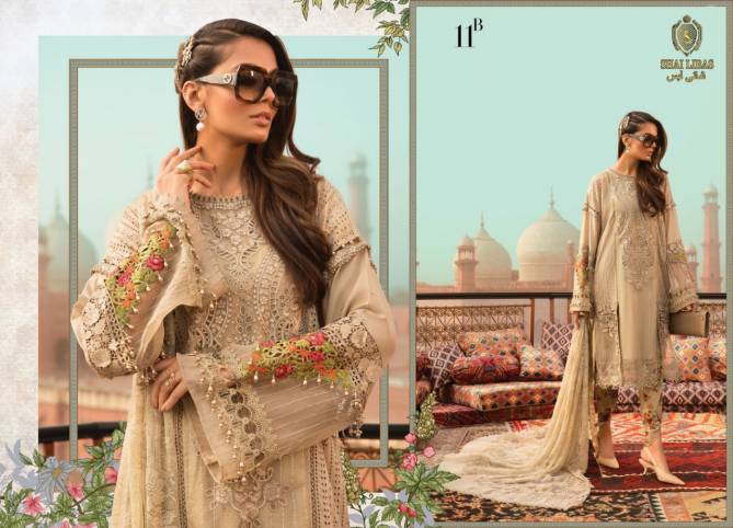 Shai Libas Maria B Heavy Designer Festive Wear Embroidered Pakistani Salwar Suits Collection