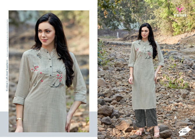 Vesh Saheli Latest Fancy Designer Casual Wear Rayon Worked  Kurtis With Bottom Collection
