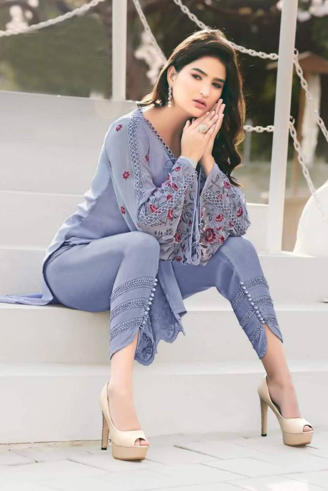Am 59 Latest Georgette Fancy Designer Casual Wear Heavy Kurti With Bottom Collection
