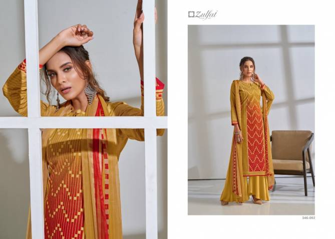 Zulfat Summer Grace Casual Wear Cotton Printed Dress Material Collection
