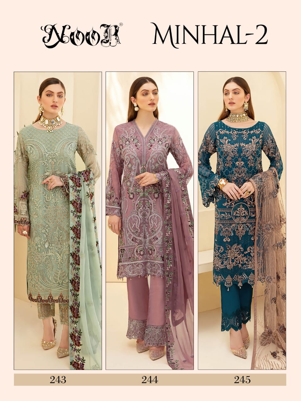 Noor Minhal 2 Premium Heavy Festive Wear Georgette Latest Designer Pakistani Salwar Kameez Collection
