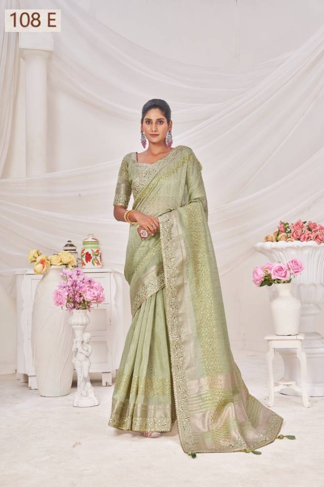 Sumitra 108 A To 108 E Top Dayed Patta Sarees Wholesale Price In Surat