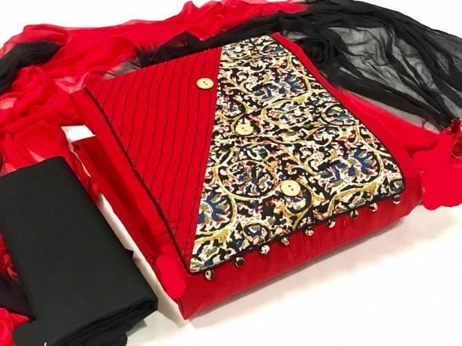 Kalamkari Latest Designer Festival Wear Cotton Dress Material Collection