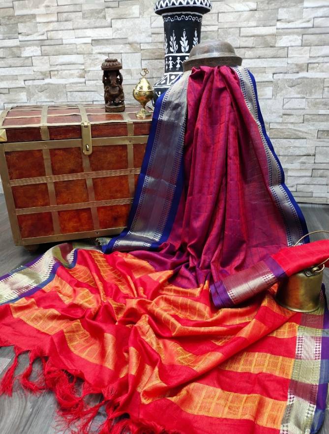 Anarika 28 Latest fancy Designer Heavy Casual Wear Cotton Silk Saree Collection
