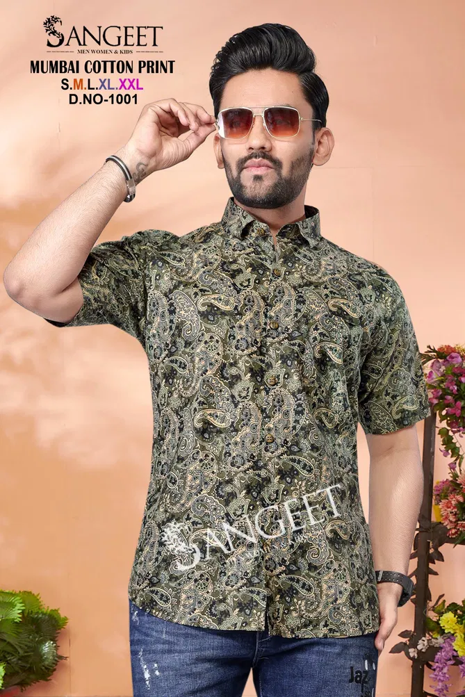 Sangeet Mumbai Cotton Print Mens T Shirt Wholesale In India