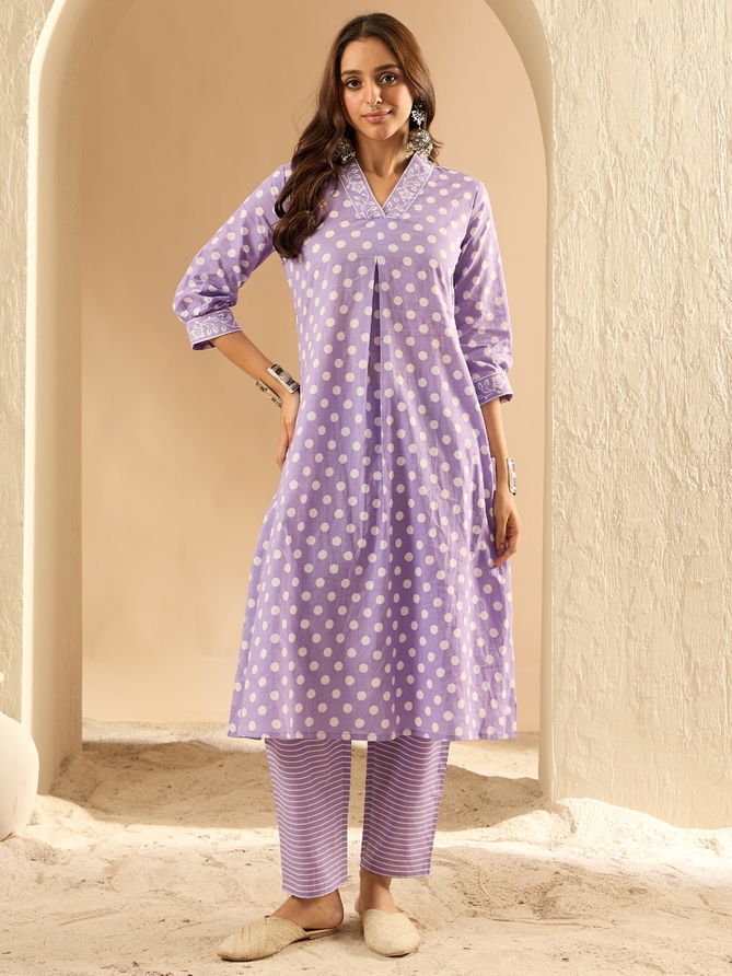 Indo Era 2520 Printed Cotton Kurti With Bottom Suppliers In India