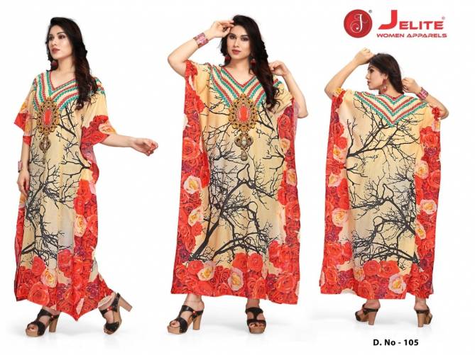Jelite Stylish Latest Fancy Casual Wear Cotton Printed Kaftan Style Kurti Collection