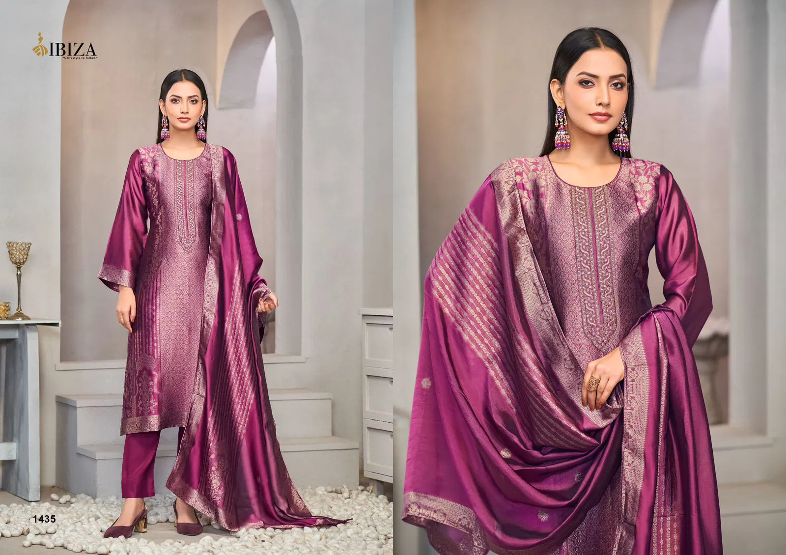 Glamy By Ibiza Banglory Silk Designer Salwar Kameez Suppliers In India