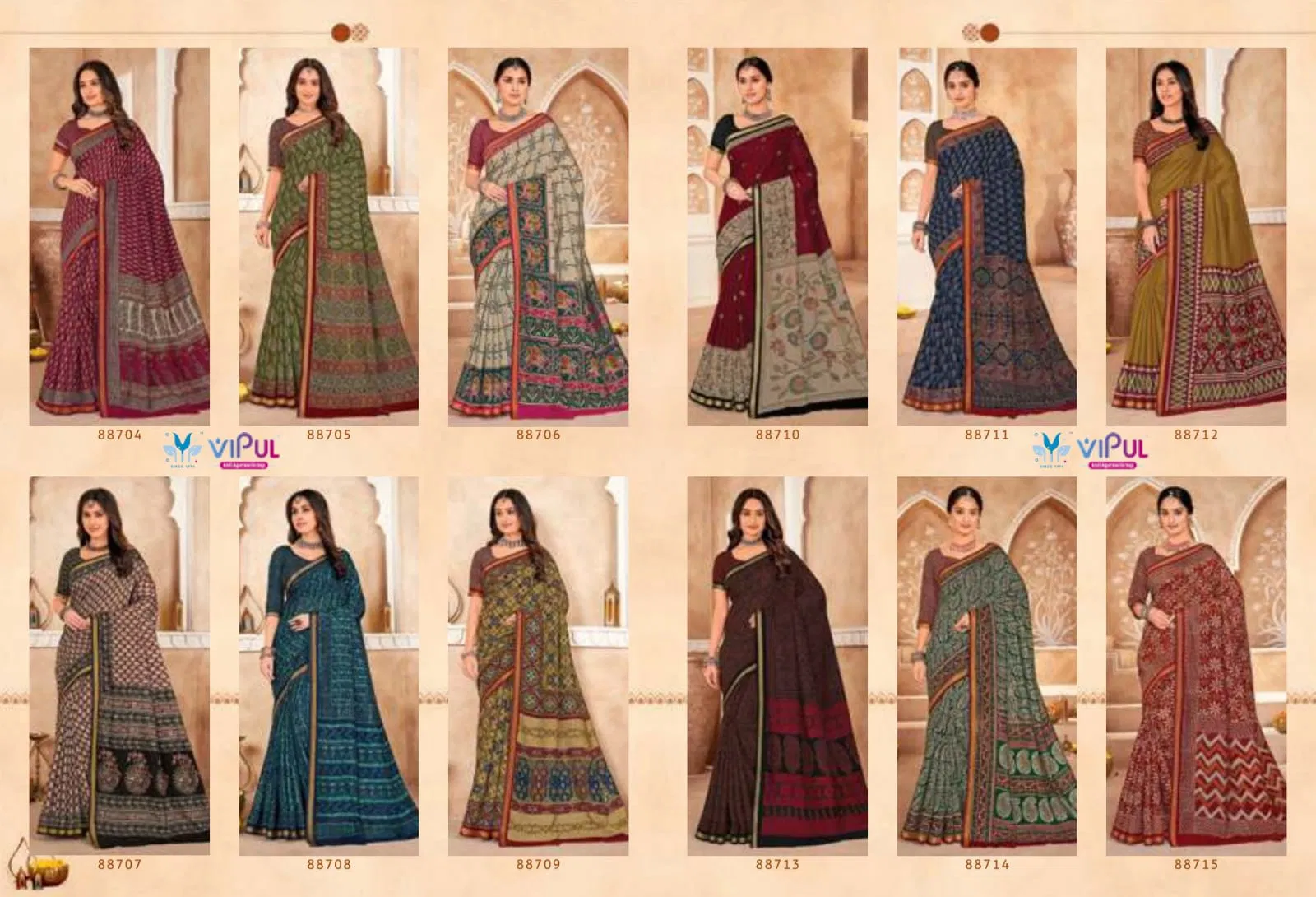 Monalisa By Vipul Fancy Daily Wear Saree Wholesale Price In Surat