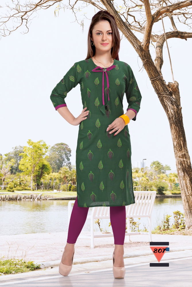 Trendy Bandhni Latest Fancy Designer casual Regular Wear Cotton Printed Kurtis Collection
