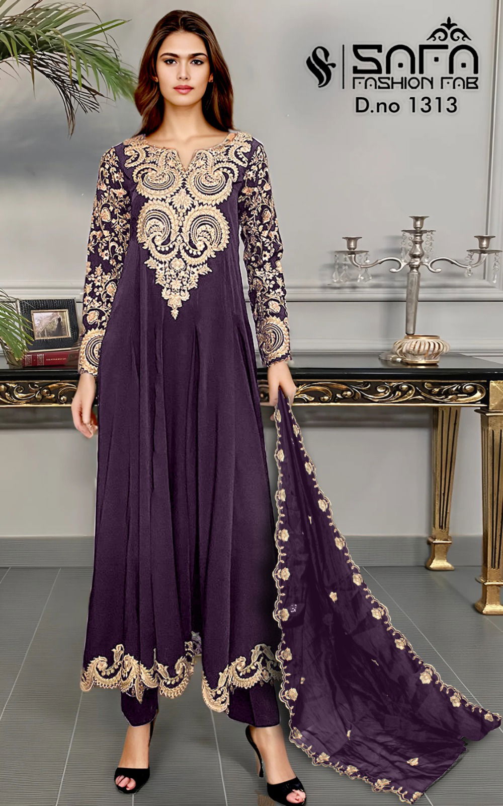 Safa Fashion Fab 1313 Georgette Readymade Pakistani Suit Orders In India