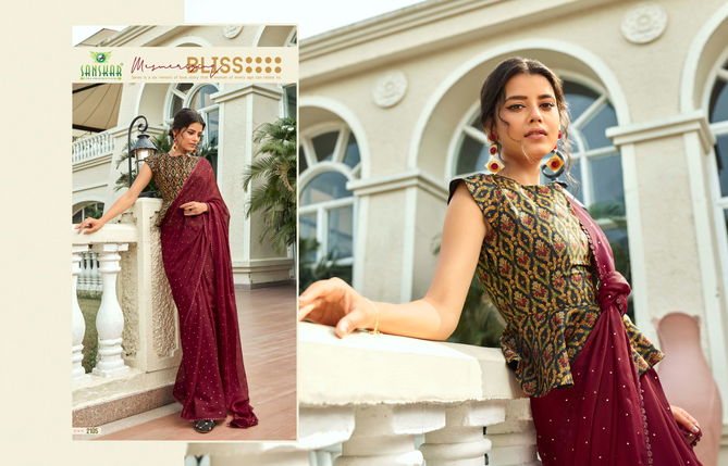 Sanskar Soni Kudi Pure Bamberg Chiffon Printed Party Wear Sarees Collection
