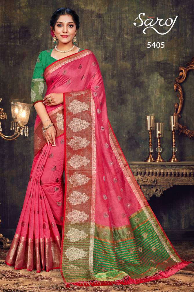 Saroj Varkalaam 2 Fancy Function Wear Cotton Silk Designer Saree Collection