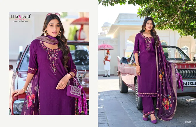 Rubab Vol 2 By Lily And Lali Viscose Embroidery Kurti With Bottom Dupatta Orders In India