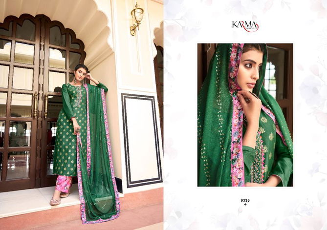 Karma Zoey 3 Heavy Fancy Wear Jacquard Designer Salwar Kameez Collection