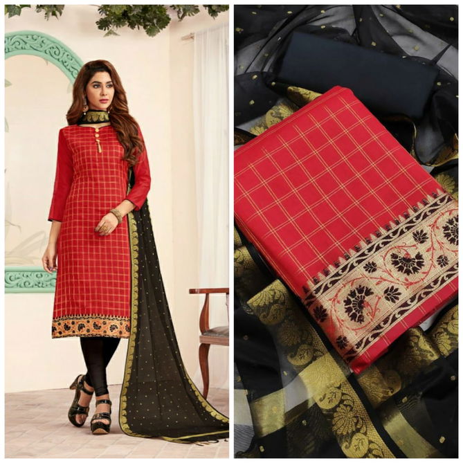 Gng Kulfi 2 Casual Wear Banarasi jacquard Kurta And dupatta With Cotton Bottom Dress Material Collection