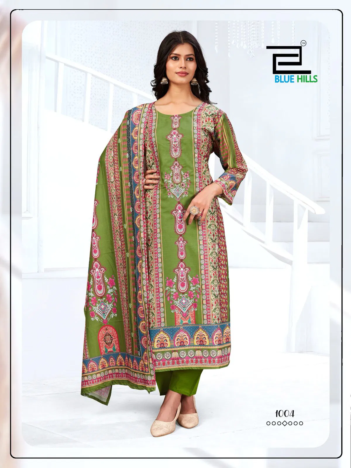 Zainab By Blue Hills Muslin Printed Kurti With Bottom Dupatta Exporters In India