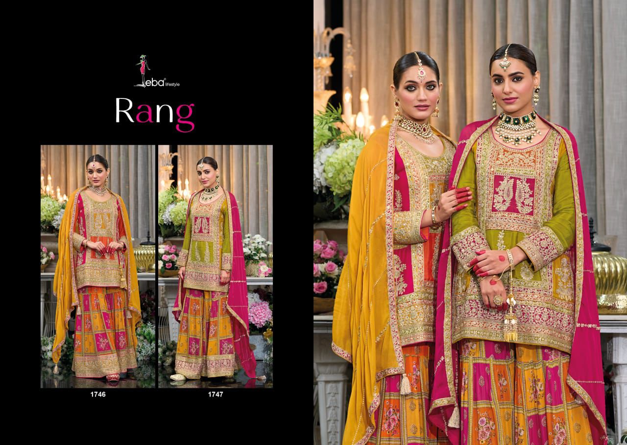 Rang By Eba Heavy Chinon Readymade Suits Wholesale Market In Surat