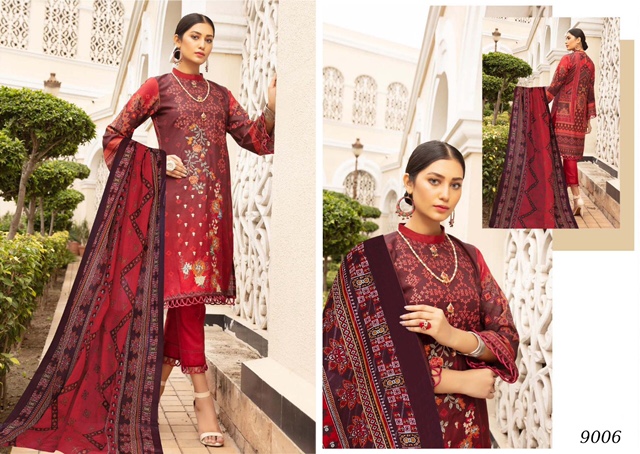 Sana Safinaz Luxury Lawn Collection 9 Latest Fancy Designer Casual Wear Cotton Printed Karachi Dress Materials Collection

