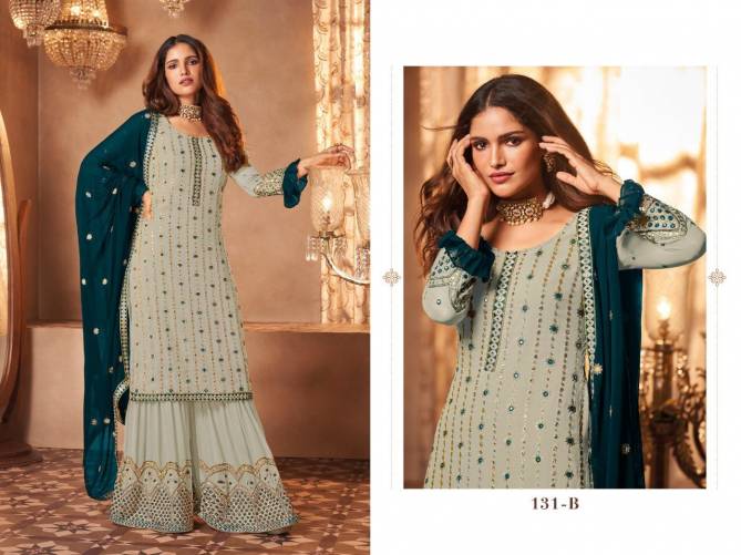 Super Hit 131 Fancy Festive Wear Heavy Georgette Embroidery Salwar Kameez Collection