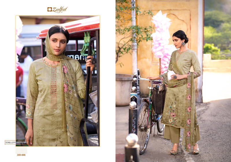 Zulfat Numaisha Casual Daily Wear Jam Cotton Designer Dress Material