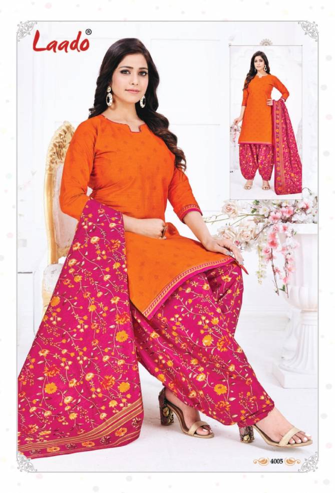Laado Priti Patiyala Vol 4 Latest Designer Printed Pure Cotton Casual Wear Dress Material Collection 