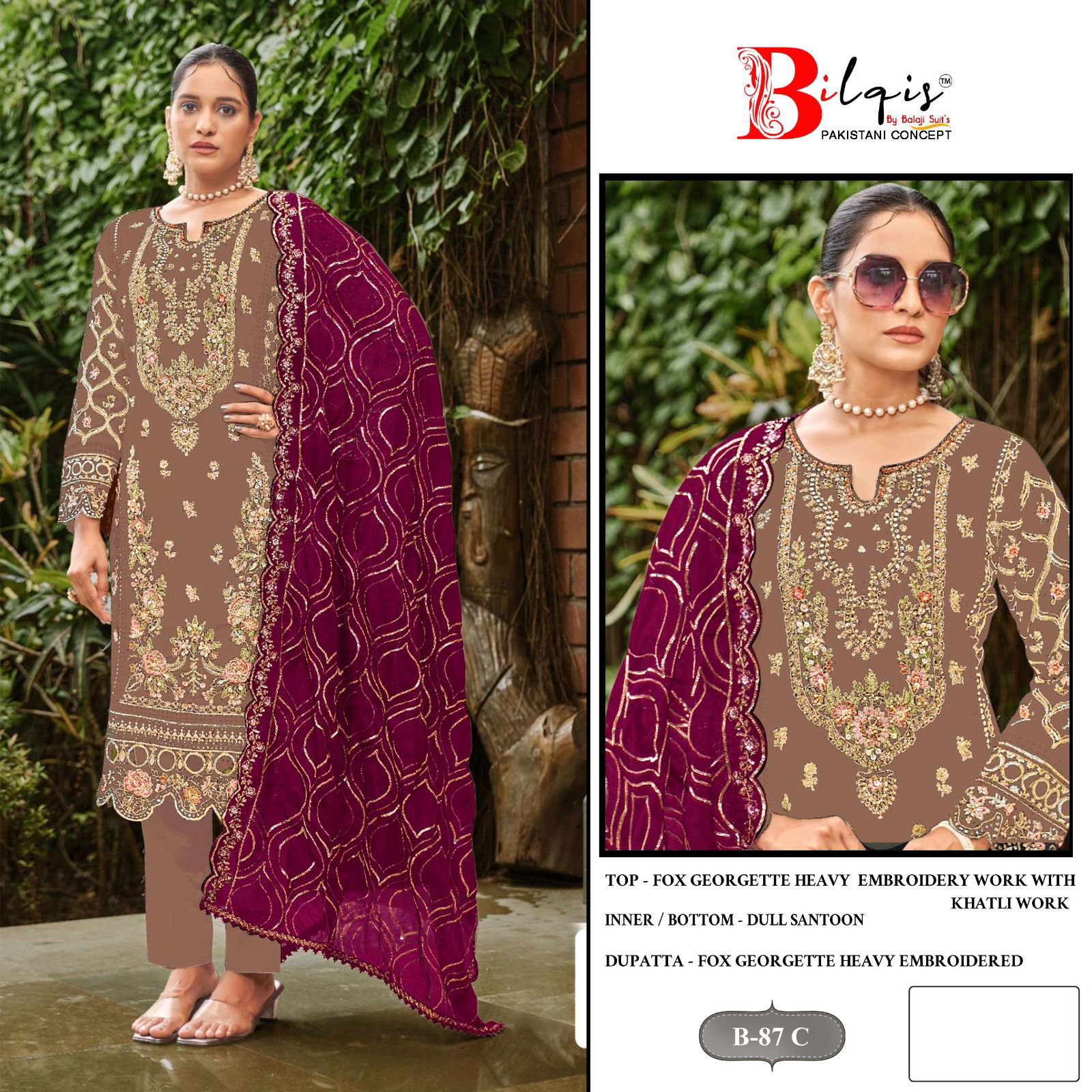 Bilqis B 88 A to D Wholesale Pakistani Suits Suppliers In Mumbai