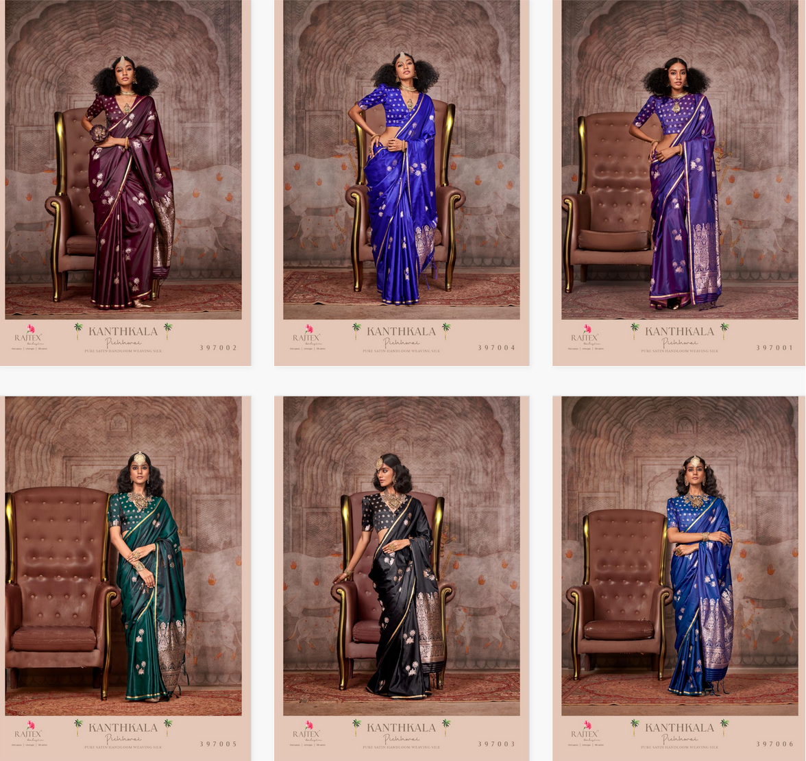 kanthkala Pichhwai By Rajtex Satin Handloom Saree Suppliers In India