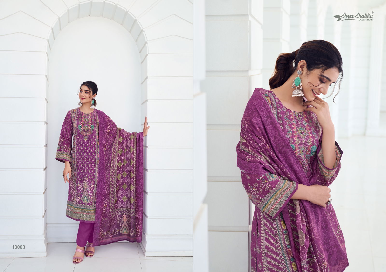 Mahjabeen Vol 10 By Shree Shalika Cotton Embroidery Salwar Suits Orders In India