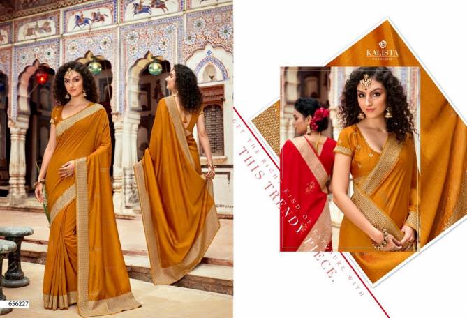 Kalista Simran 3 Heavy Festive Wear Vichitra Silk Designer Saree Collection